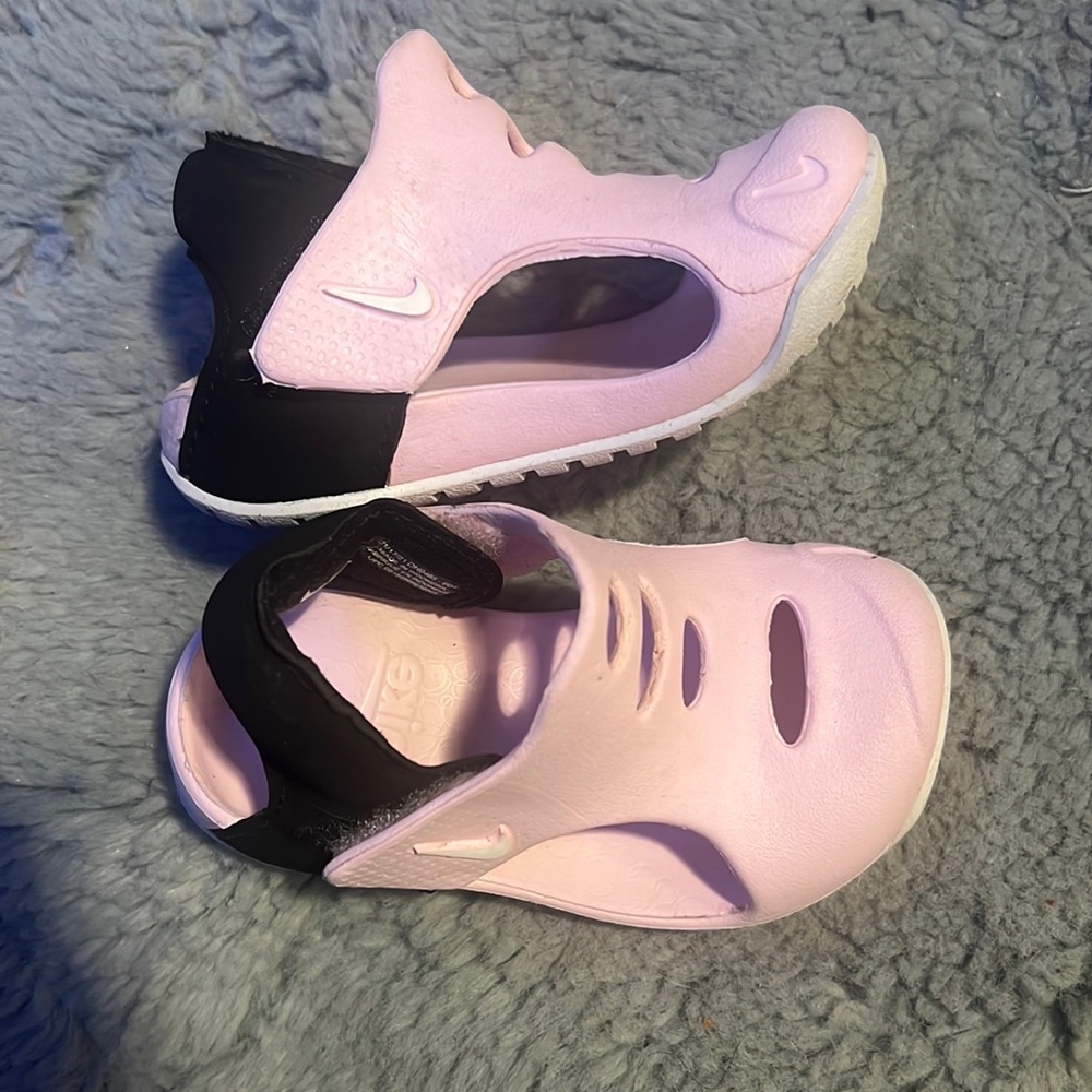 Pink Nike sandals